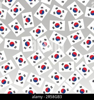 South Korea seamless pattern. Korean traditional symbols and objects ...
