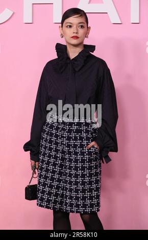 Tokyo, Japan. 1st June, 2023. Japanese actress Natsuko poses for a photo call at French luxury brand Chanel's 2022/23 Metiers d'Art collection in Tokyo on Thursday, June 1, 2023. (photo by Yoshio Tsunoda/AFLO) Stock Photo