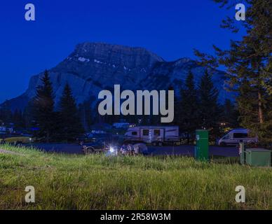 RV Camping in Banff National Park Stock Photo - Alamy