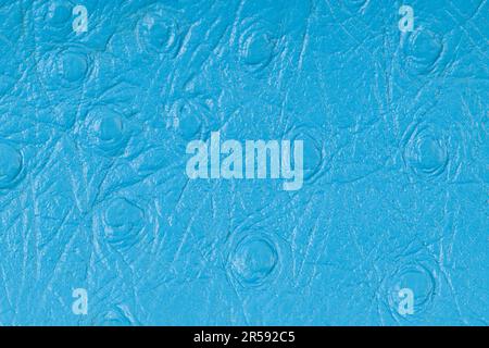 Blue leather texture closeup detailed background. Stock Photo