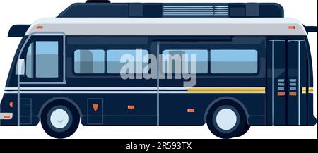 Modern blue tour bus isolated Stock Vector