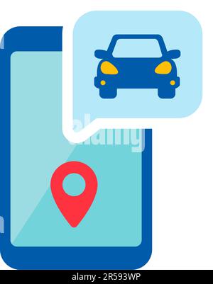 Car navigation system vector illustration Stock Vector