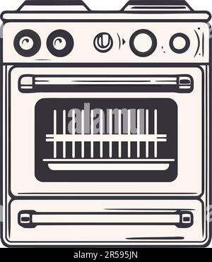Modern kitchen appliance symbolize technology Stock Vector