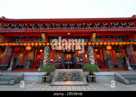 The Da Longdong Baoan Temple completed in 1831 dedicated to Bao Sheng Da Di in Taipei Taiwan Stock Photo