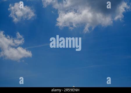 Landscape photos clouds and blue sky in the Bavarian Forest with ...
