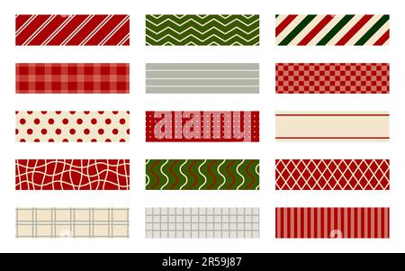 Washi tape. Japanese paper tape with decorative pattern, cute japanese  stickers for scrapbook, decoration and masking. Vector set of japanese  paper de Stock Vector Image & Art - Alamy