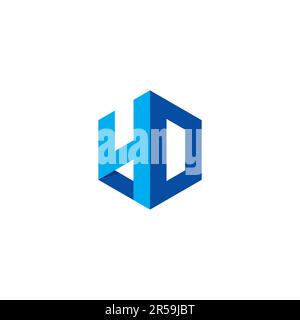 4D Logo Design. Simpe and modern design Stock Vector