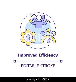 Improved efficiency concept icon Stock Vector