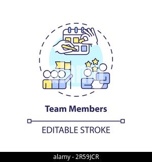 Team members concept icon Stock Vector