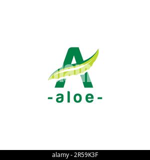 Aloevera Logo Design. Aloevera Letter A Logo Simple Stock Vector