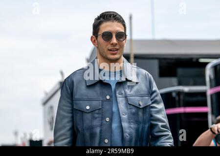 Barcelona, Spain. 01st June, 2023. CIRCUIT DE BARCELONA-CATALUNYA, SPAIN - JUNE 01: Esteban Ocon, Alpine A523 during the Spanish Grand Prix at Circuit de Barcelona-Catalunya on Thursday June 01, 2023 in Montmelo, Spain. (Photo by Michael Potts/BSR Agency) Credit: BSR Agency/Alamy Live News Stock Photo