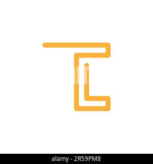eps10 vector initials letter tc or ct logo design template isolated on white background Stock Vector