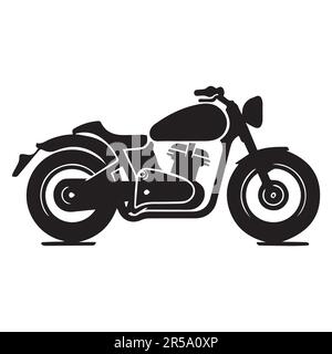 Fast motobike black icon, concept illustration, vector flat symbol, glyph sign. Stock Vector