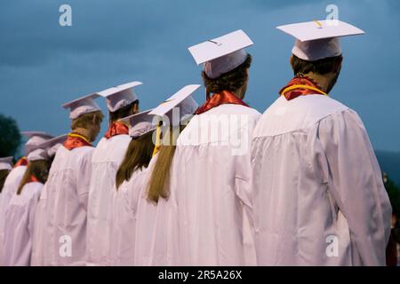 Honors students graduating at Durango High school in Colorado. Stock Photo