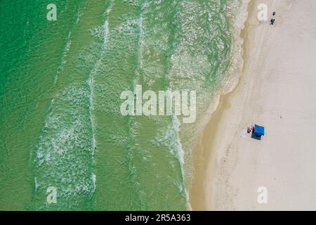 Aerial view of Pensacola Beach on Memorial Day Weekend 2023 Stock Photo