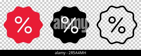 Sale percent icons. Design can use for web and mobile app. Vector illustration isolated on transparent background Stock Vector
