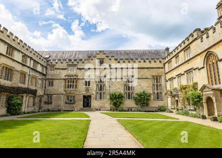 Jesus College in the University of Oxford of Queen Elizabeth's Foundation, one of the constituent colleges of the University of Oxford in England Stock Photo