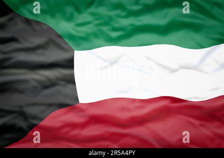 Flag of Kuwait on a textured background. Concept collage Stock Photo ...