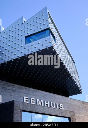 Amersfoort, The Netherlands, August 8, 2022. The facade of the Eemshuis multi-purpose building was designed by Neutelings Riedijk. Stock Photo