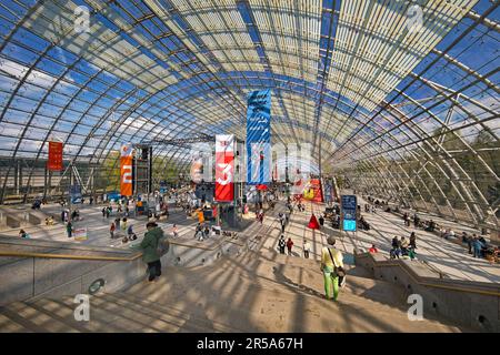 Leipzig Book Fair in the Glass Hall, New Fair, Germany, Saxony, Leipzig Stock Photo