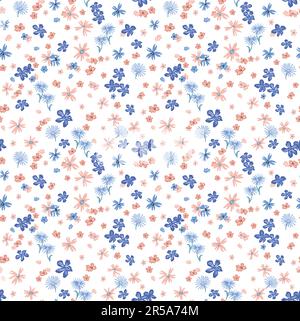 Abstract Design of Textured Flowers Ready for Textile Prints. Stock Vector