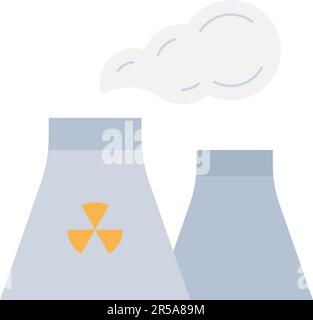 Nuclear Plant icon vector image. Stock Vector