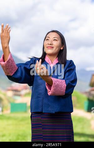 Dancer from Royal Academy of Performing Arts (RAPA), Thimphu, Bhutan. Stock Photo