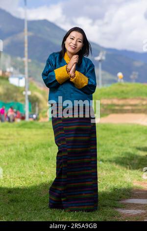 Dancer from Royal Academy of Performing Arts (RAPA), Thimphu, Bhutan. Stock Photo