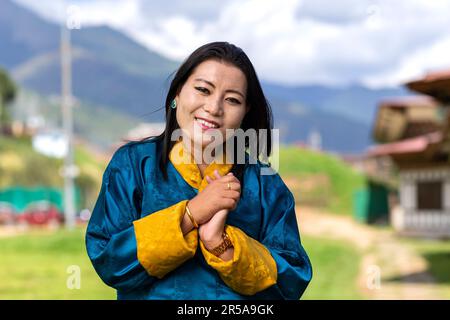 Dancer from Royal Academy of Performing Arts (RAPA), Thimphu, Bhutan. Stock Photo