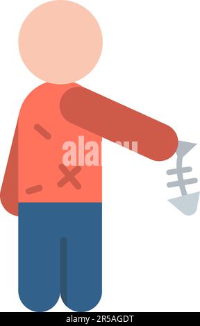 Starvation icon vector image. Suitable for mobile application web application and print media. Stock Vector