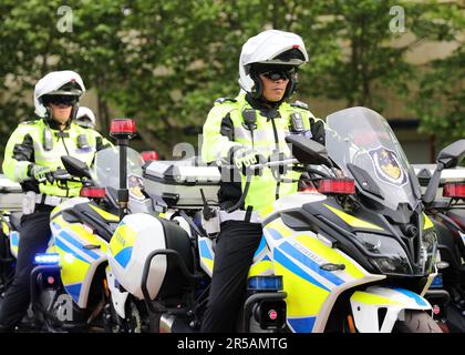 QINGDAO, CHINA - JUNE 2, 2023 - Police perform stick-fighting skills in  Qingdao, East China's Shandong province, June 2, 2023. (Photo by CFOTO/Sipa  USA Stock Photo - Alamy