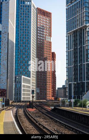 Vauxhall urban regeneration development with high-rise, residential ...