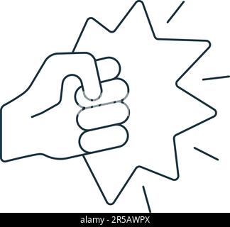 Power hit icon. Monochrome simple sign from performance collection. Power hit icon for logo, templates, web design and infographics. Stock Vector