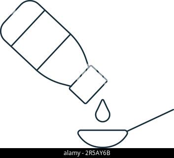 Syrup icon. Monochrome simple sign from pharmacy collection. Syrup icon ...
