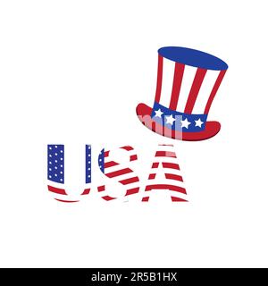 4th Of July American Top Hat Coloring Page Stock Vector Image & Art - Alamy