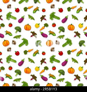 Vegetable Background Seamless Pattern Print Design Stock Vector