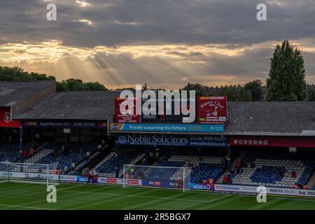 Luton, UK. 29th May, 2023. General view inside Kenilworth Road Stadium that will now host Premier League football after Luton Town Football Club are promoted through the Championship Play-off game. Image taken ahead of the Sky Bet Championship match between Luton Town and Sheff United at Kenilworth Road, Luton, England on 26 August 2022. Photo by David Horn. Credit: PRiME Media Images/Alamy Live News Stock Photo