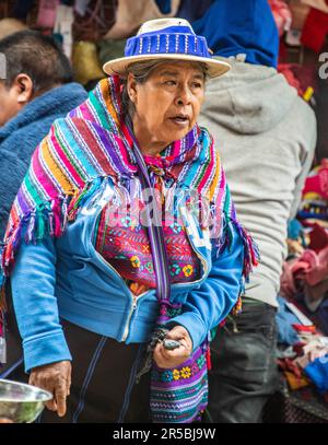 The traditional highlanders, Todos Santos Cuchumatán, Huehuetenango, Guatemala Stock Photo