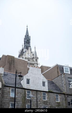 Building on Union street, a major street and shopping thoroughfare in Aberdeen, Scotland. Stock Photo