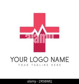 Health Care Logo Design Plus Sign Health Protection Logotype Hospital Clinic Stock Vector