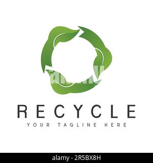 Recycle Logo Design Nature Green Leaf Logotype Ecology Stock Vector