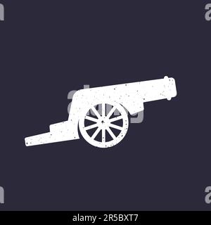 cannon icon with texture, vector Stock Vector