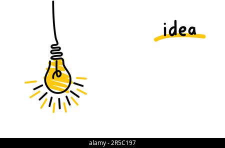 https://l450v.alamy.com/450v/2r5c197/good-idea-banner-light-bulb-idea-or-insight-concept-doodle-style-vector-illustration-outline-glowing-light-bulb-on-white-background-2r5c197.jpg