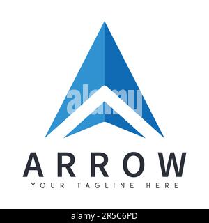 Abstract A Arrow Logo Design Modern Company Logotype Stock Vector