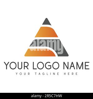 Abstract A Business Logo Design Company Triangle Logotype Stock Vector