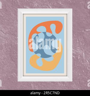 Layout of an abstract painting. Template for print, banner, poster and creative design. Fashionable art of painting for interior design and creative i Stock Vector