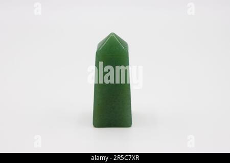 Green quartz isolated on white background Stock Photo