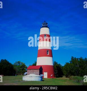 USA, Georgia, Sapelo Island, Sapelo lighthouse (1872), Lighthouse, Sapelo Island Light Stock Photo