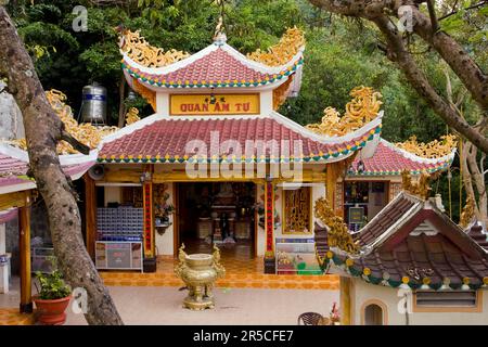 Pagoda at Cao Dai Temple, Tay Ninh, Vietnam Stock Photo