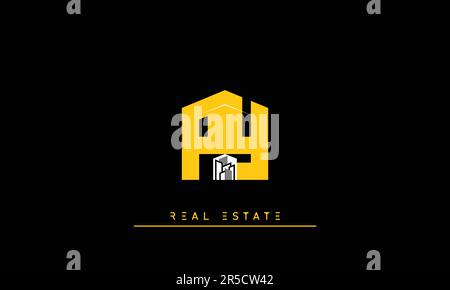 Real Estate letters Modern Creative logo PY , YP Stock Vector